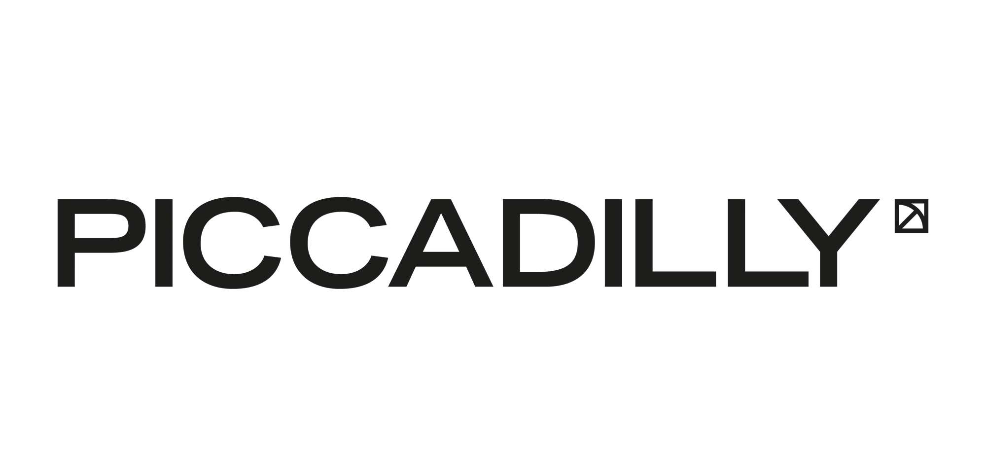 Logo de Piccadilly, texte noir sur blanc.