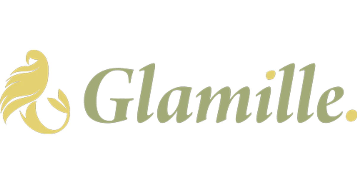 Logo Glamille avec silhouette dorée